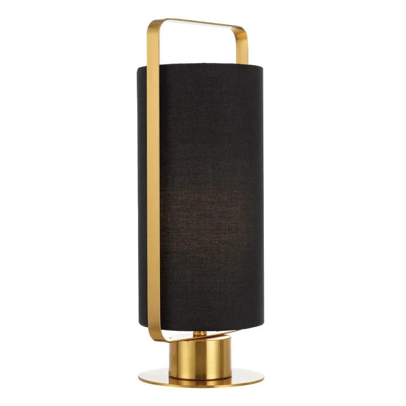 1 light black antique gold table lamp by orwel