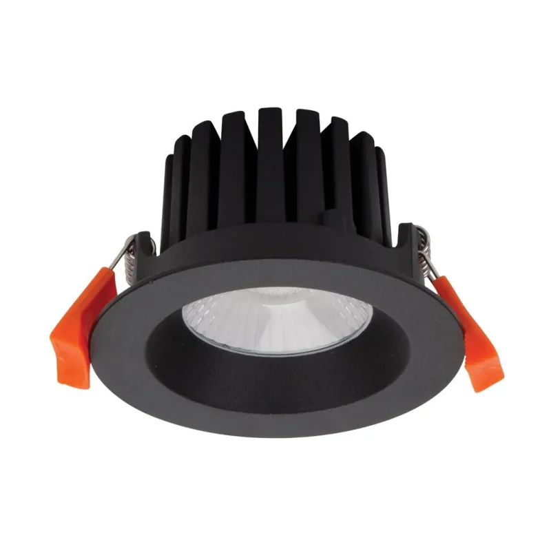 10w cct led downlight black finish