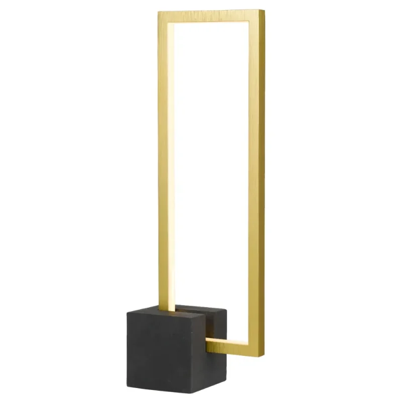 12w 3000k dimmable led table lamp gold with black base