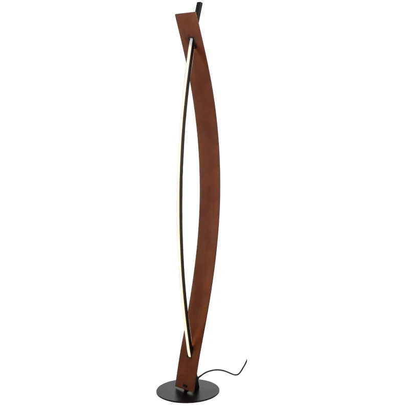 18w 3000k led floor lamp black walnut