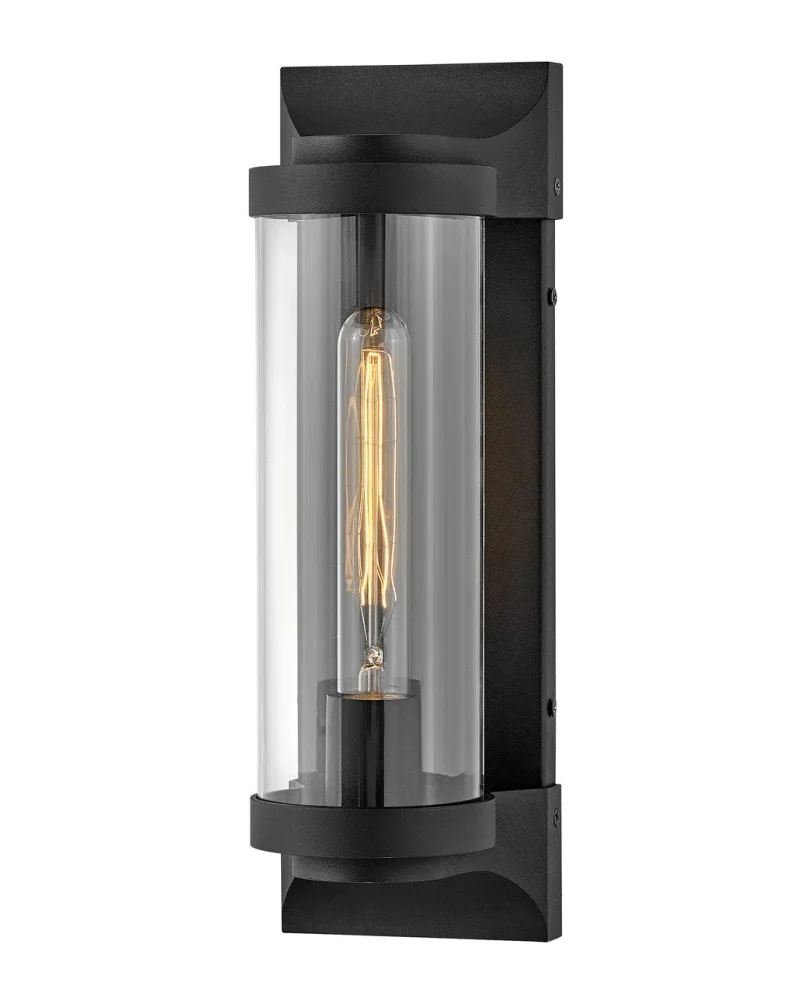 1lt textured black outdoor lantern pearson 29060tk