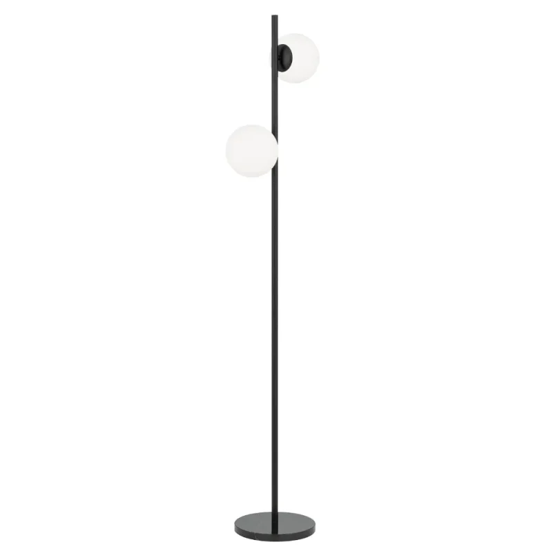 2 light black floor lamp elegant figaro design