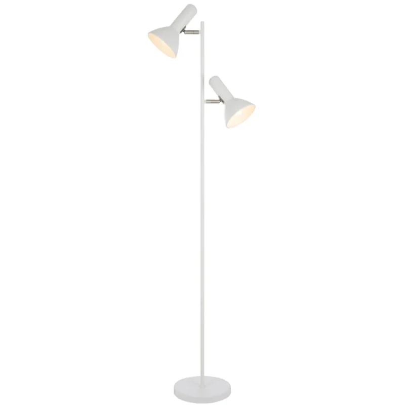 2 light white floor lamp modern lighting solution