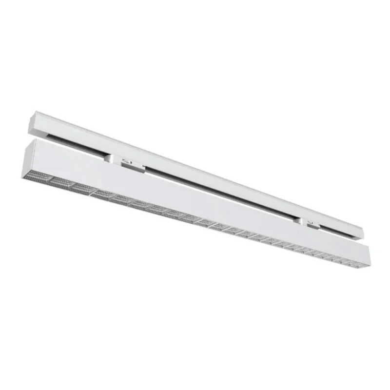 29w 1167mm linear led light white 3000k with louvre lens 3 circuit track mount