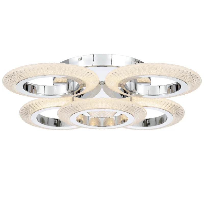 3cct led ring light 5 x 7w chrome