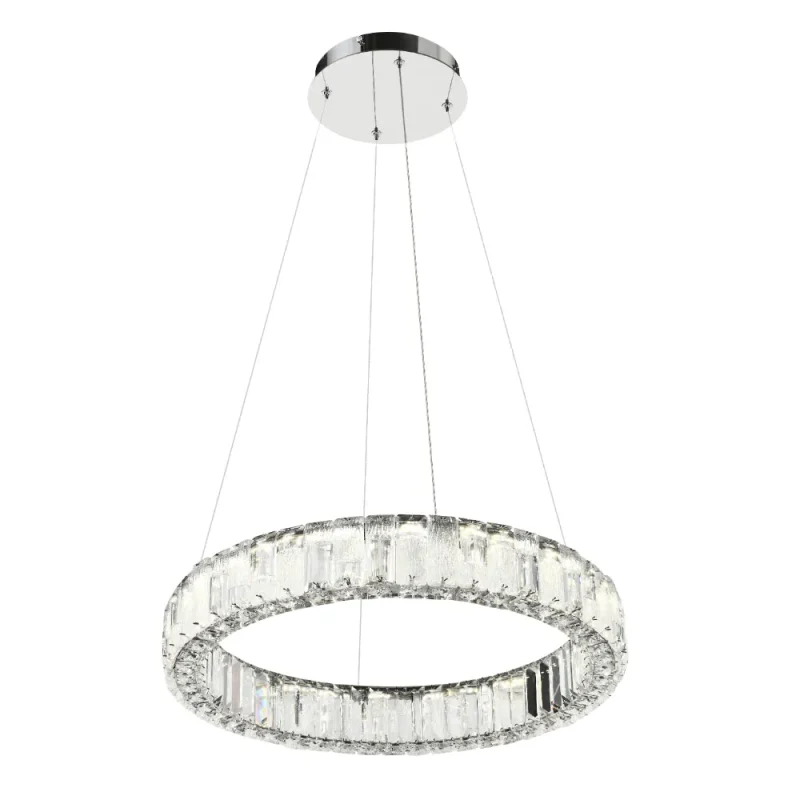 40w cct dimming led 1 tier pendant chrome w remote