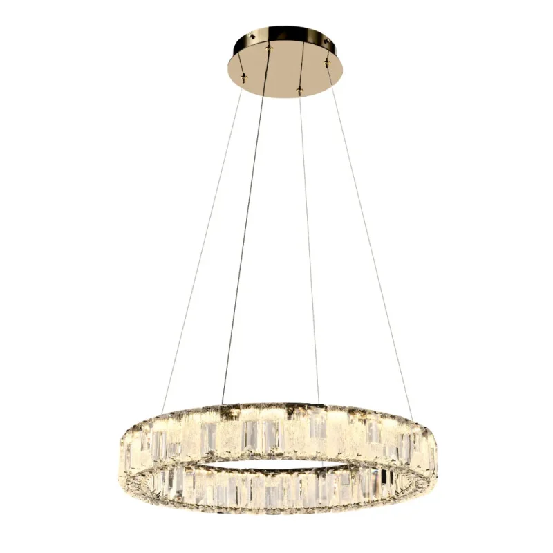 40w cct dimming led pendant light gold 1 tier with remote