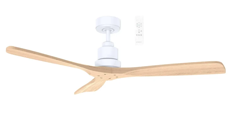 42 mallorca mini smart ceiling fan white natural 3 blades dc motor