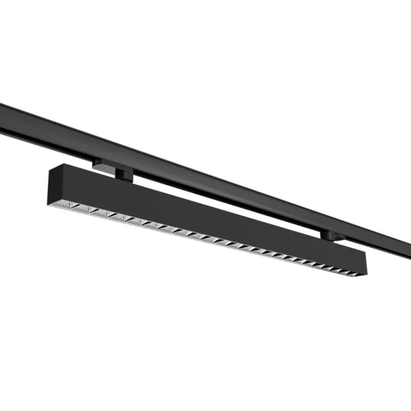 45w 2330mm linear led light 3 circuit track louvre lens black 4000k