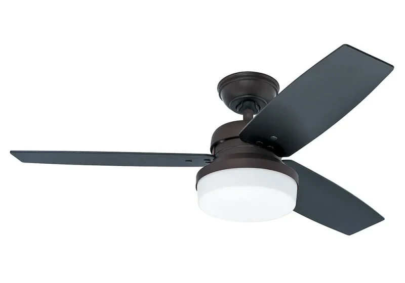 48 alpha bronze ceiling fan with walnut reversible blades