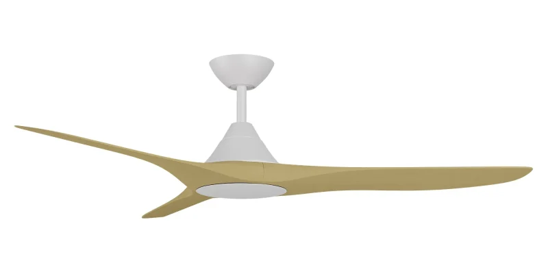 48 white wifi ceiling fan with bamboo blades