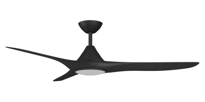 48 wifi led ceiling fan with 20w cct light black