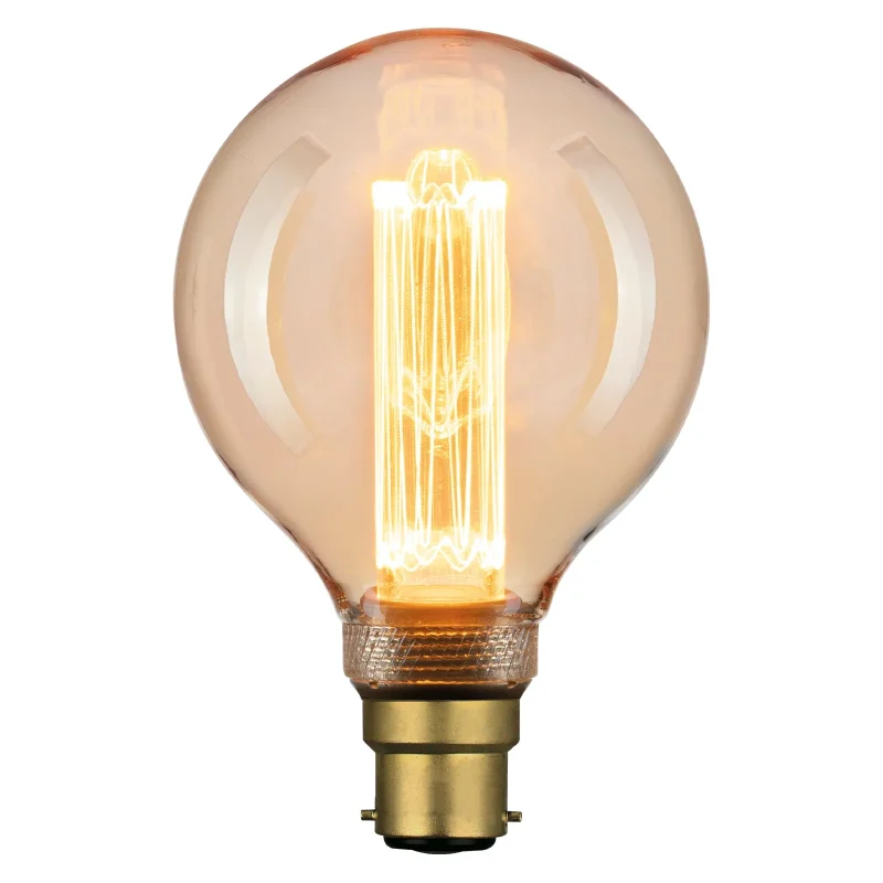 4w 1800k vintage amber led globe bulb bc b22 g95