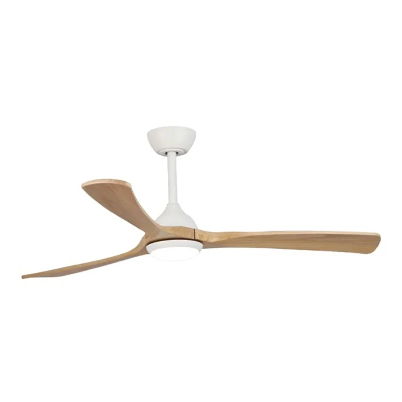 56 norfolk 3 blade smart ceiling fan w 18w cct led light white natural