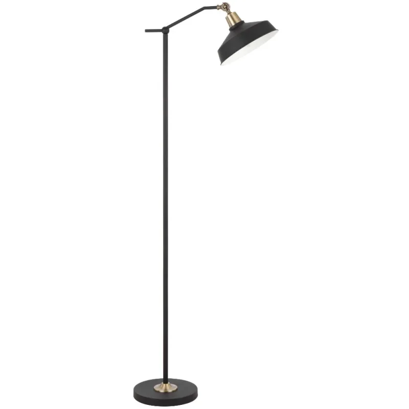 antique brass black kylan floor lamp