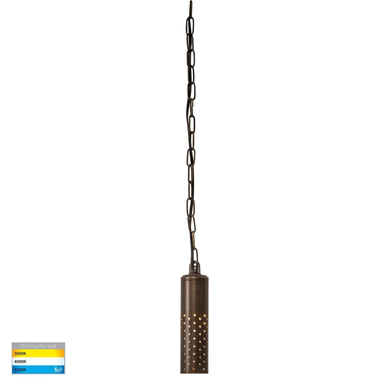 antique brass willow 5w gu10 led pendant ip65 waterproof