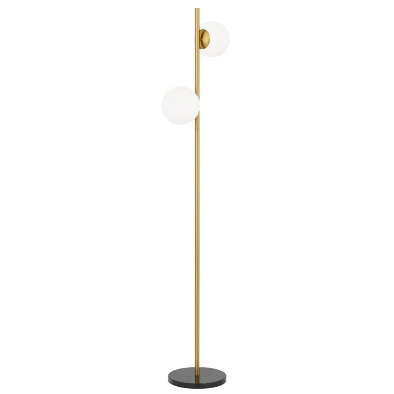 antique gold figaro 2 light floor lamp