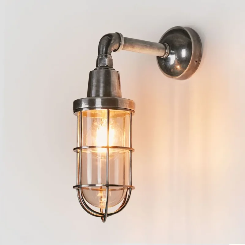 antique silver ip54 outdoor wall light