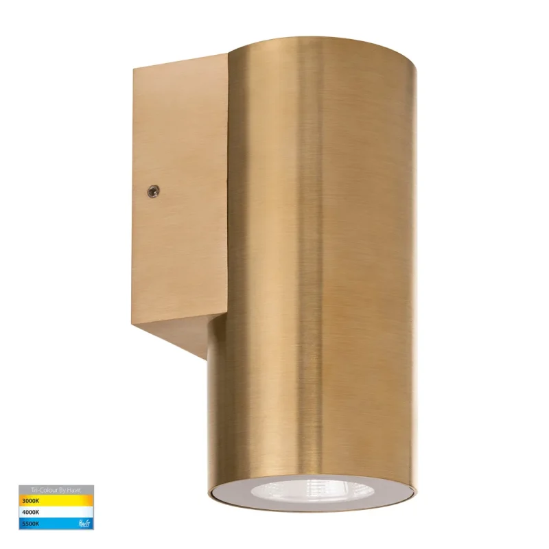 aries 6w 5cct led wall light solid brass ip65 waterproof