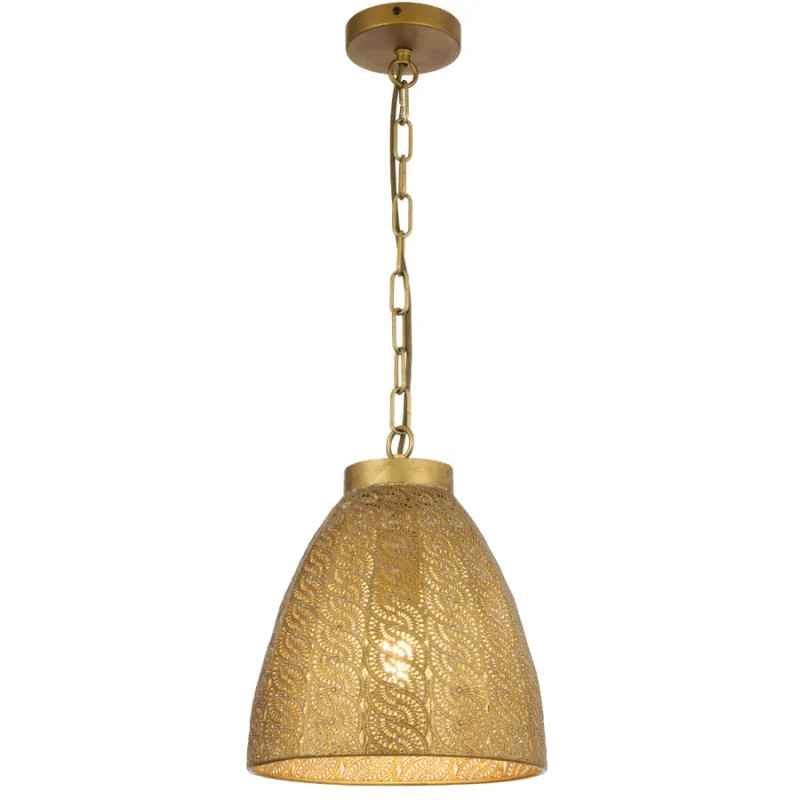 aydin 28 e27 antique brass pendant light