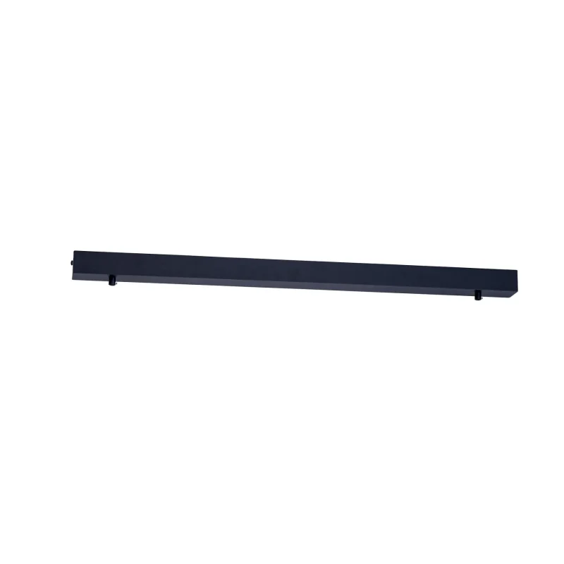 black 800mm 2 light rectangular surface mount canopy