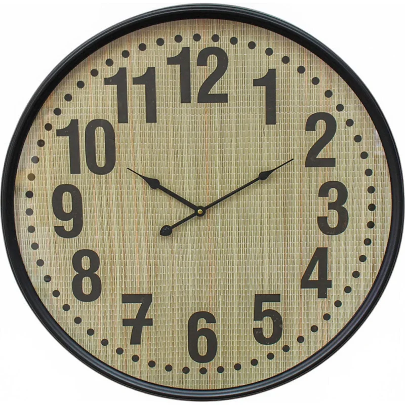 black bamboo framed clock lc9860 2 stylish home decor