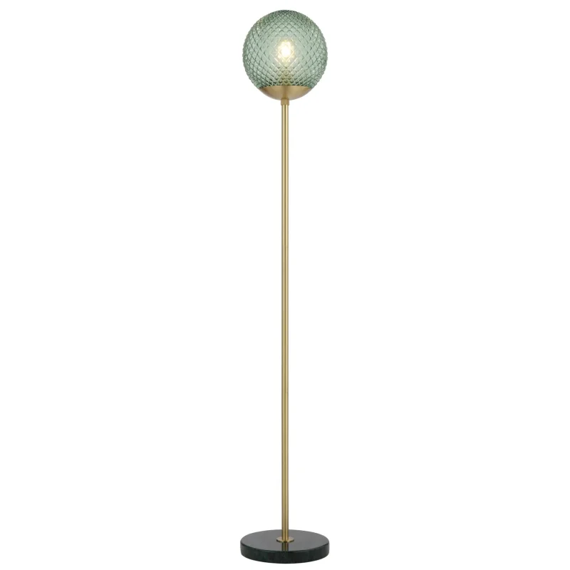 brass green e27 floor lamp