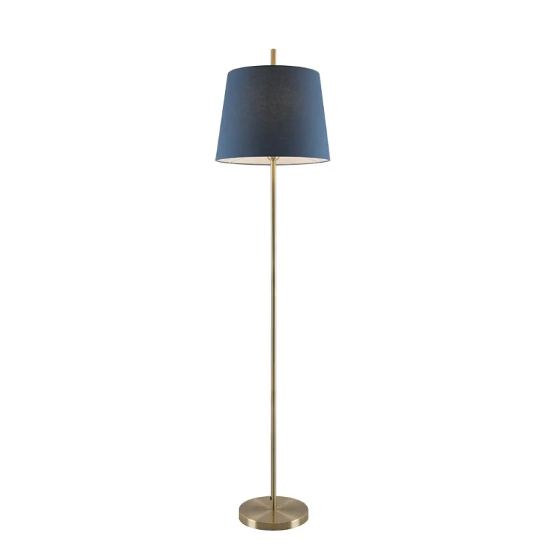 dior antique brass blue floor lamp