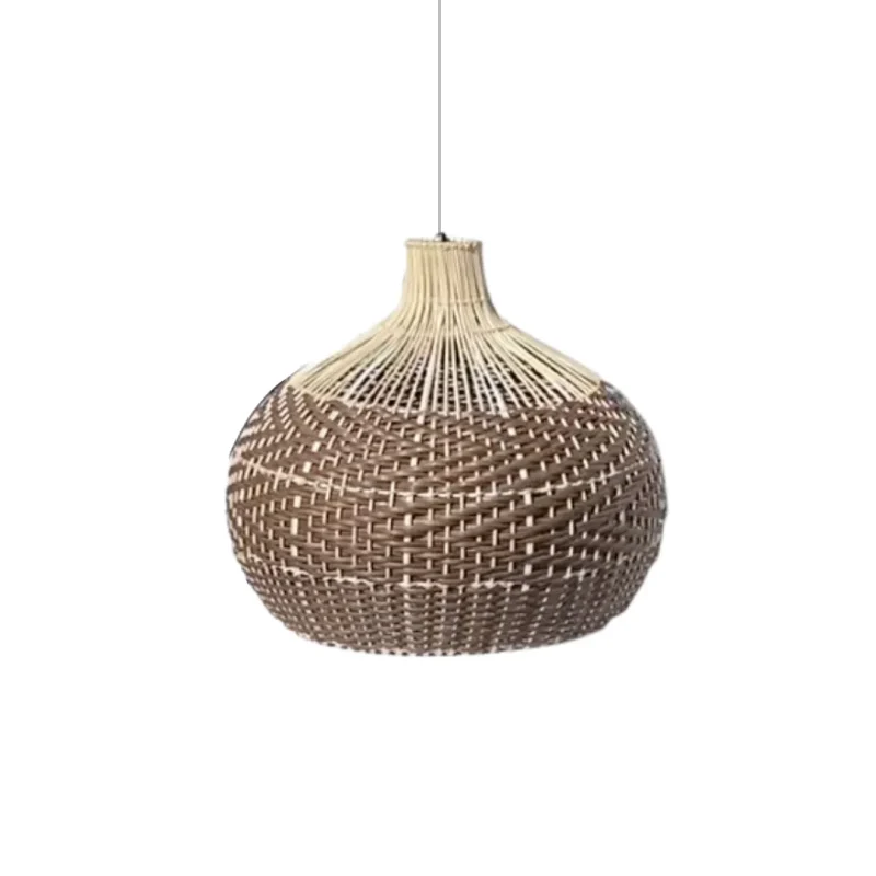 eco friendly rattan pendant light woven design