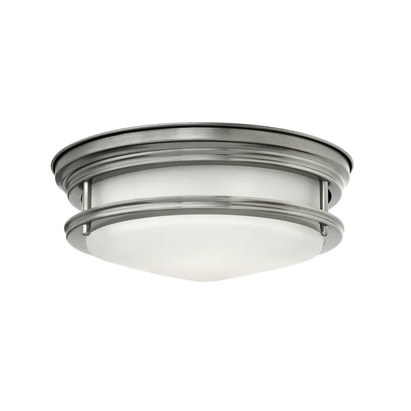 hadley 2 light antique nickel flush mount