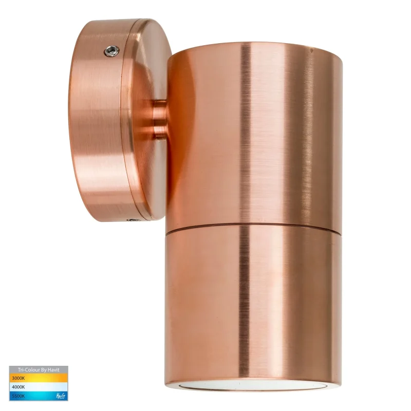 hv1117mr16t tivah 12v solid copper wall pillar light single