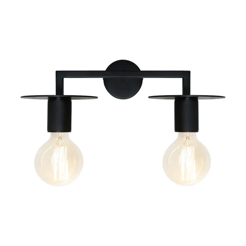 inka 2l black wall light 2l