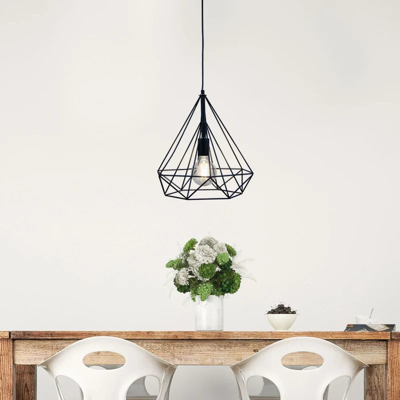 lenox 38 black wire pendant light stylish led ceiling