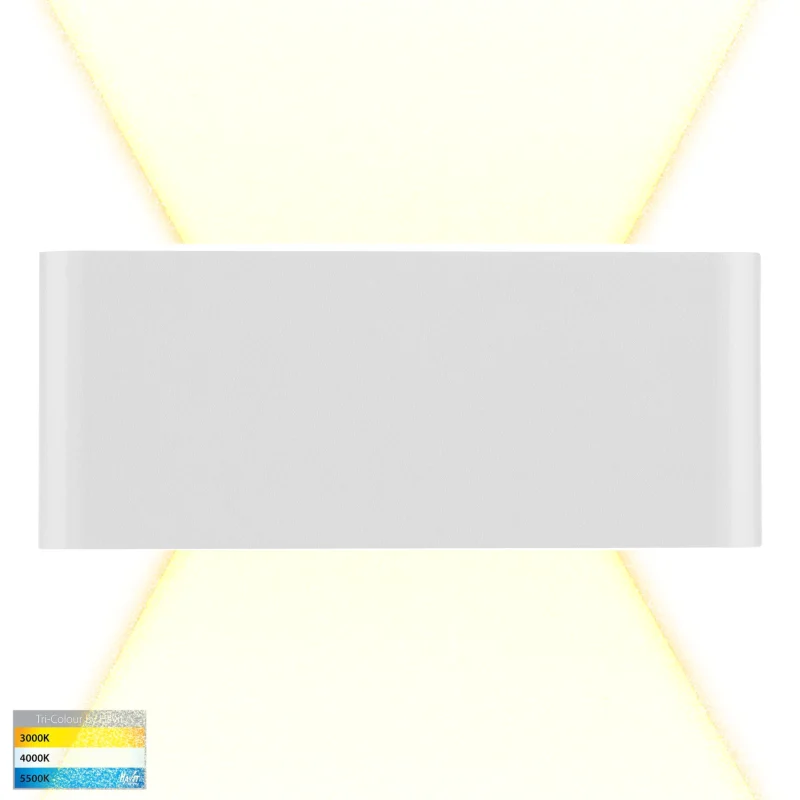 lisse tri color led wall light 2x12w surface mount