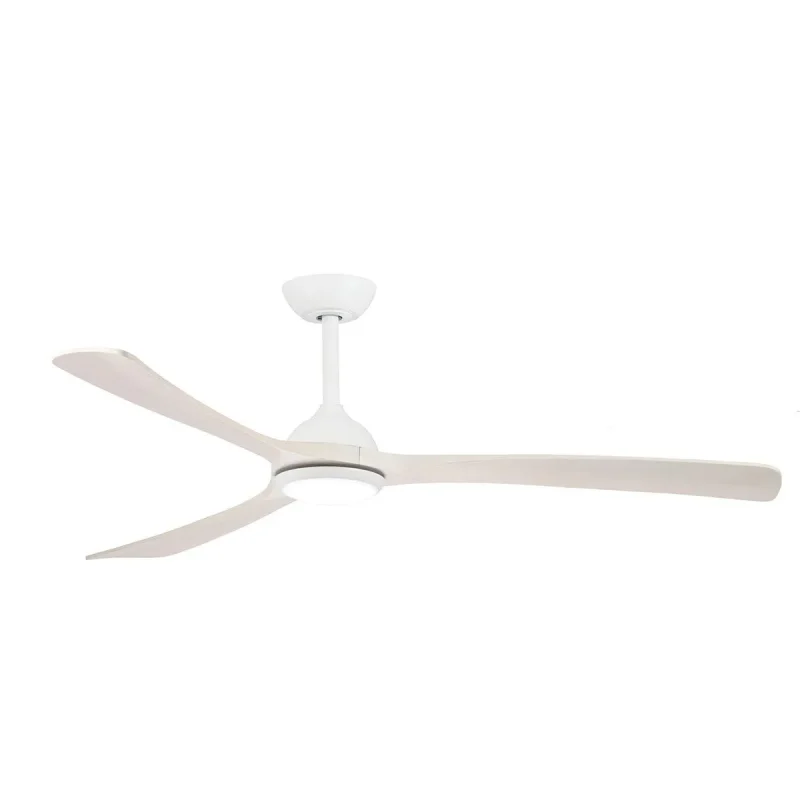 norfolk 48 3 blade smart ceiling fan with dimming cct led light white whitewash