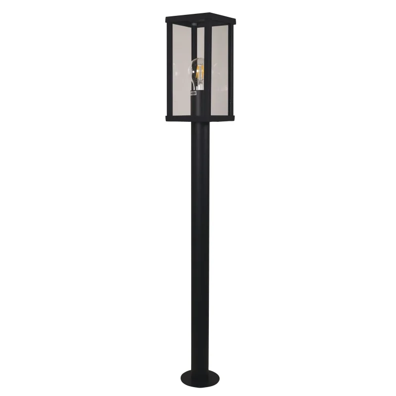 pandora e27 black bollard light easy return