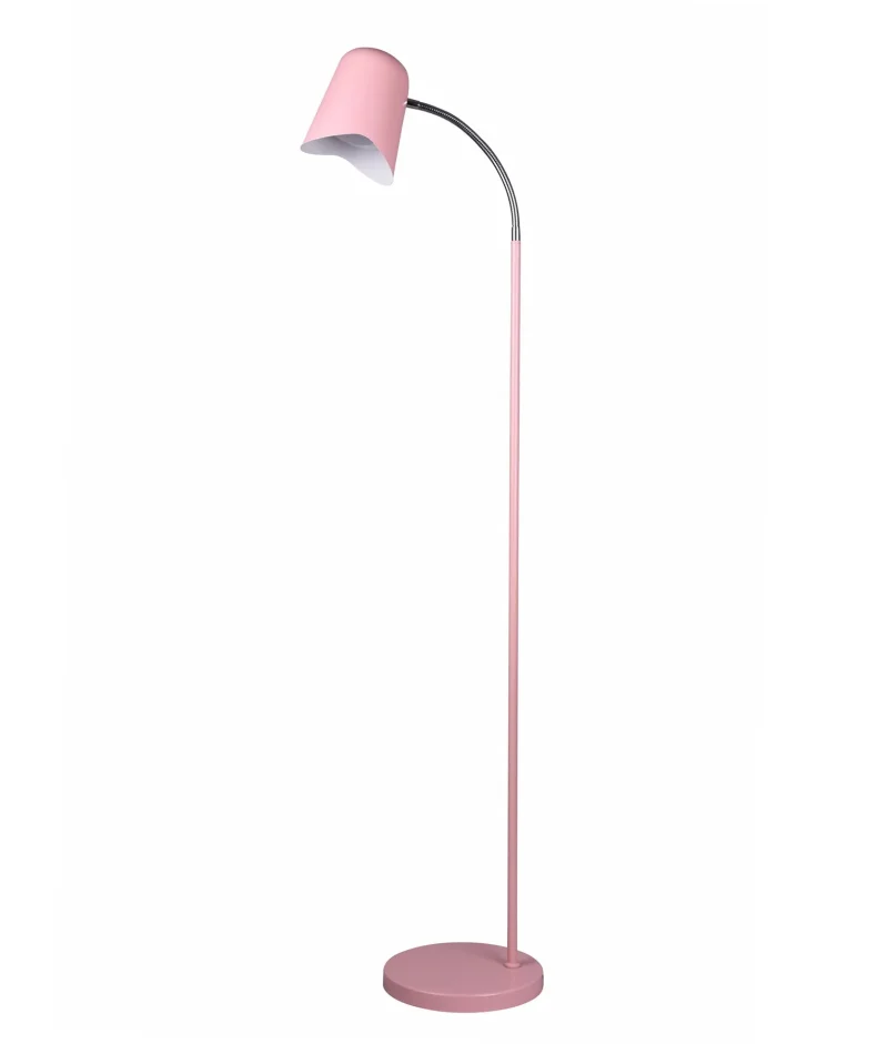 pink wave edge e27 floor lamp pastel design