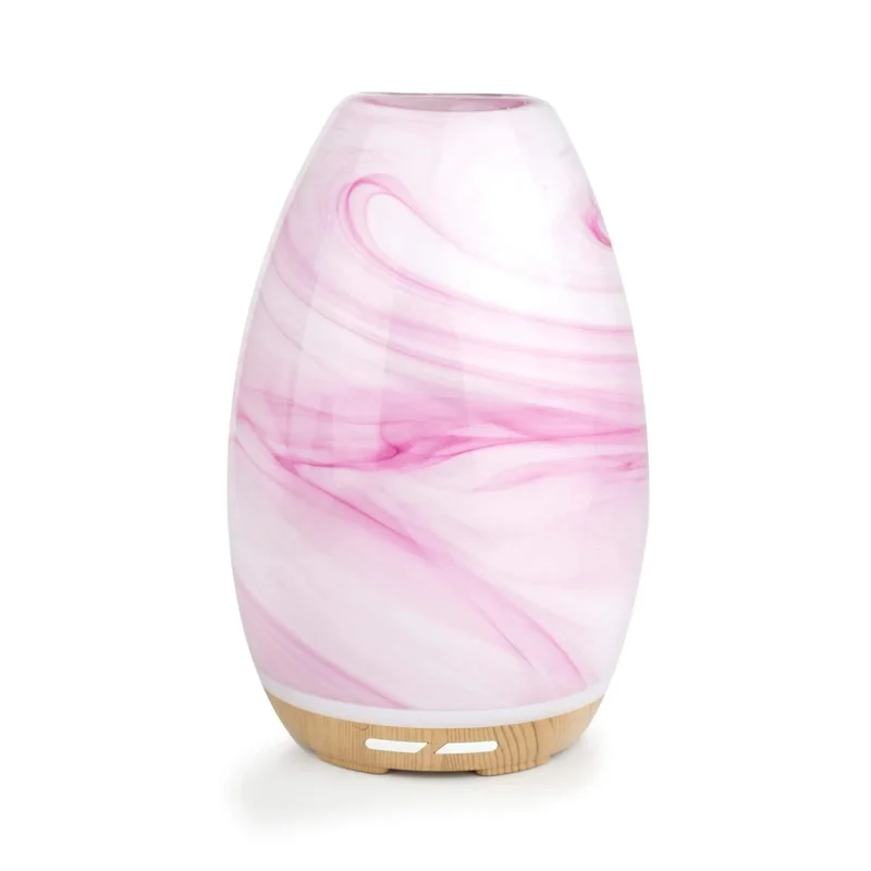 pink wood aroma diffuser swirl design