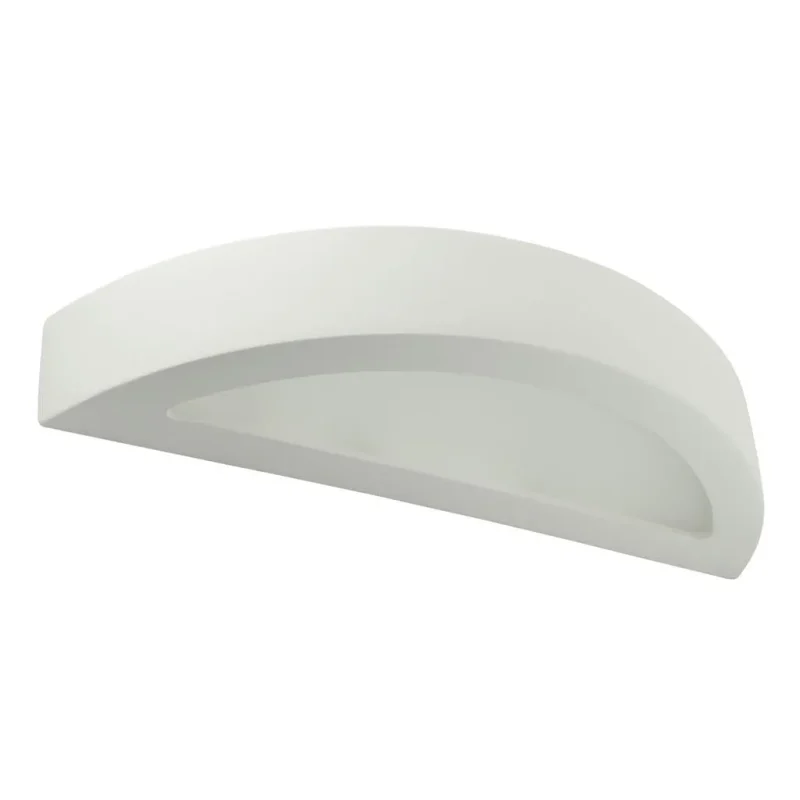 raw ceramic e27 wall light with frosted glass 1