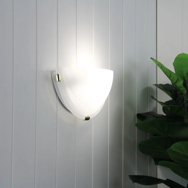 remo 30cm wall sconce alabaster gold