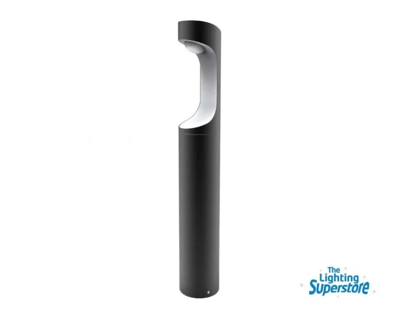 seth3 9w black led bollard light medium