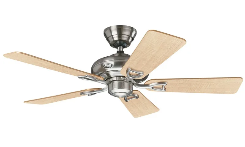 seville ii 44 brushed nickel ceiling fan with reversible maple grey blades