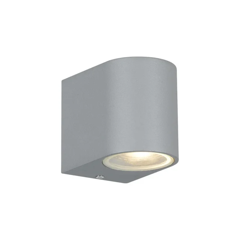 silver eos ip54 waterproof exterior wall light