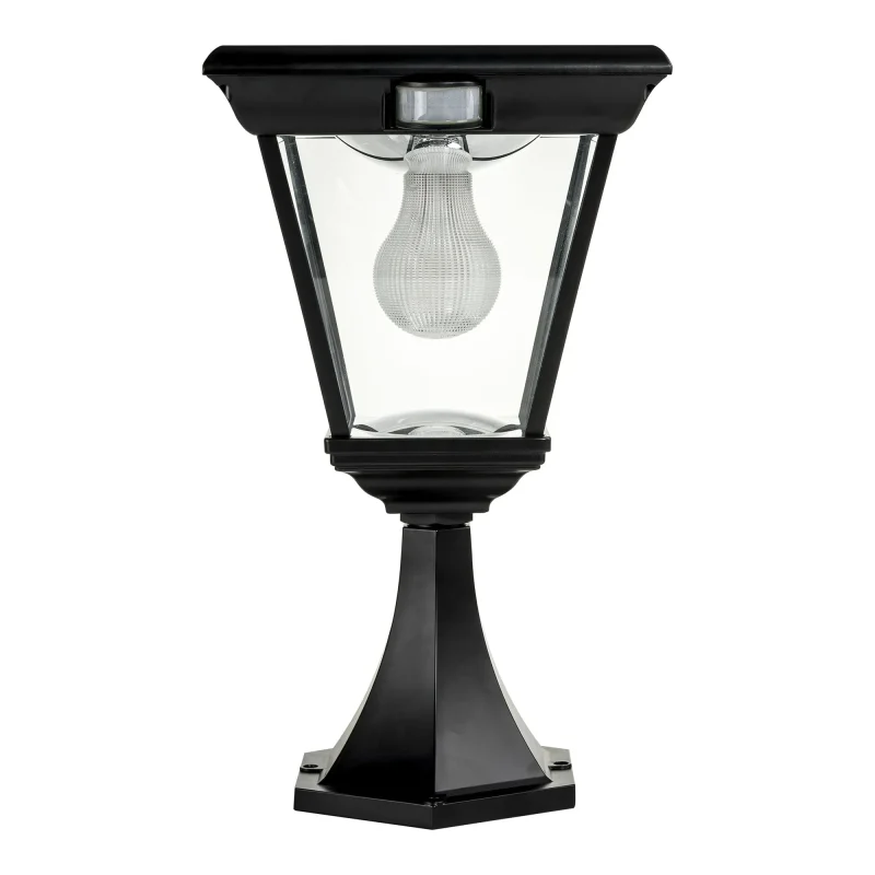 solar motion sensor pillar light black 2