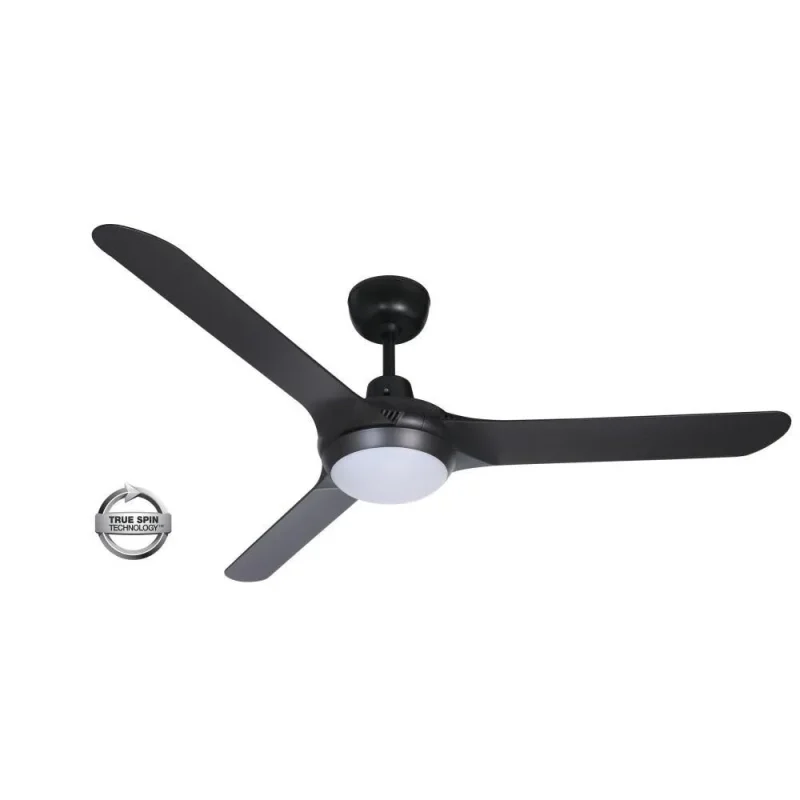 spyda 56 black ceiling fan with 20w led light easy returns