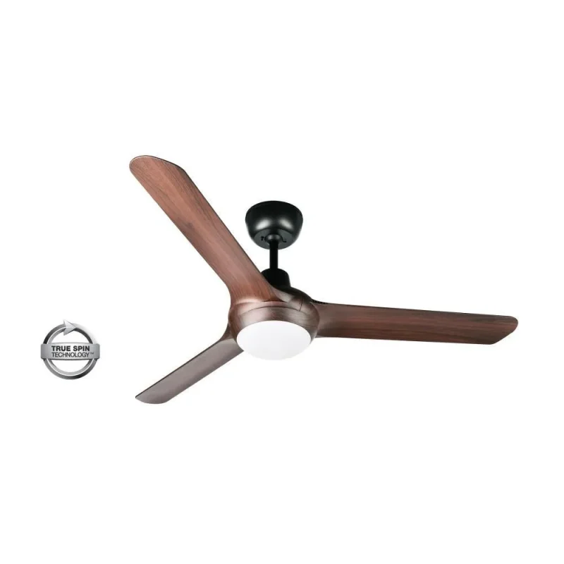 spyda 62 black walnut ceiling fan w 20w led light