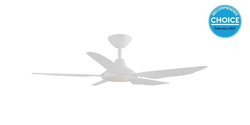 storm dc 42 white ceiling fan w led light