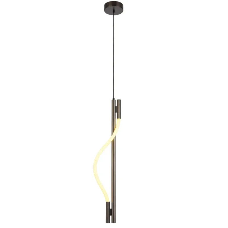 taft 20w 3000k led gun metal pendant bar light 75cm