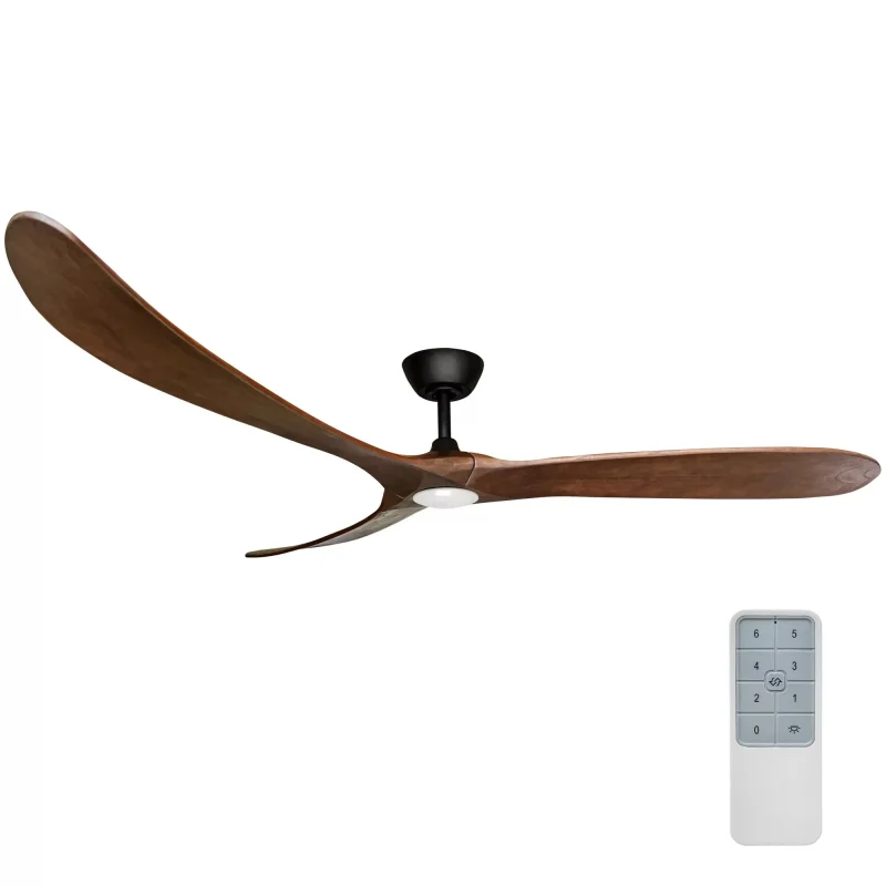 timbr 72 black walnut ceiling fan with 17w led light