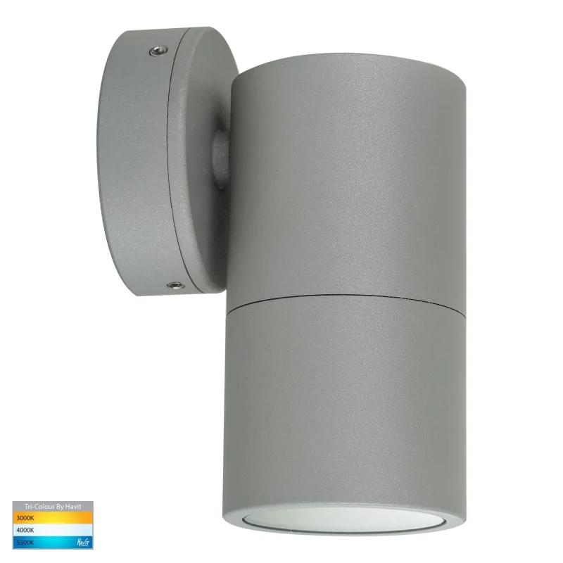 tivah 12v silver wall pillar light 5w cct mr16